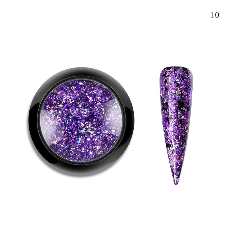 FNP087  Queen Fingers PMN-29 0.2G/Jar 6 Jars Set 12 Colors Nail Art Shining Laser Flake Sequins Glitter Decoration