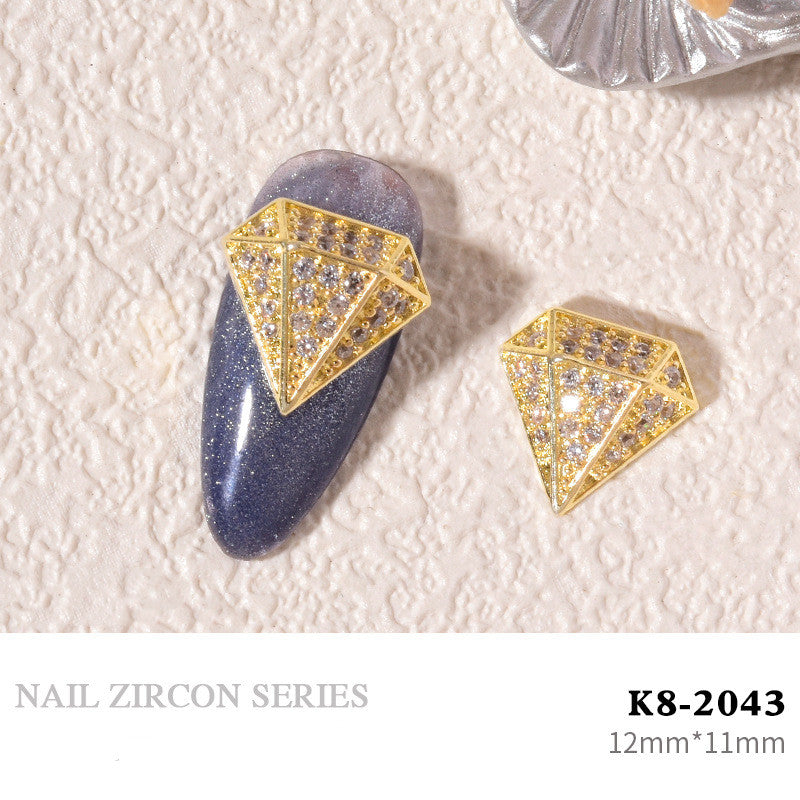 NZJ062  New luxury color retention shiny zircon rhinestone butterfly jewelry nail decoration rhinestone elk puppy decoration accessories