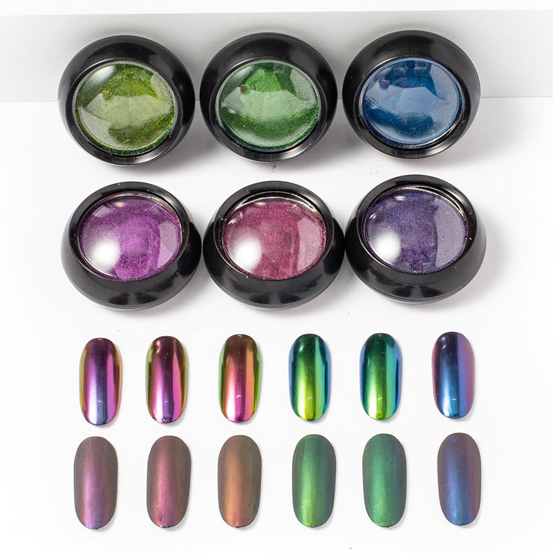 FNP079  Holographic Laser Aurora Powder chameleon pigment Solid Matte Effect Nail aurora pigment powder pigment powder for nails