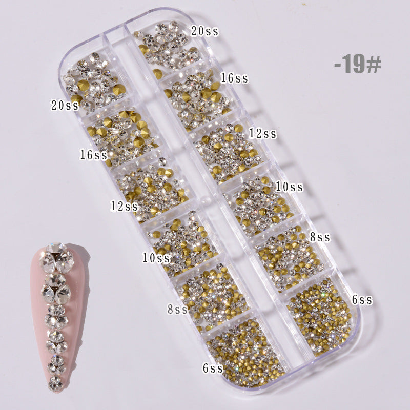 NRS022  ForLife New Nail Art Jewelry Rhinestone Mixed Rivet Pearl Small Accessories Nail Decoration Metal Chain Accessories