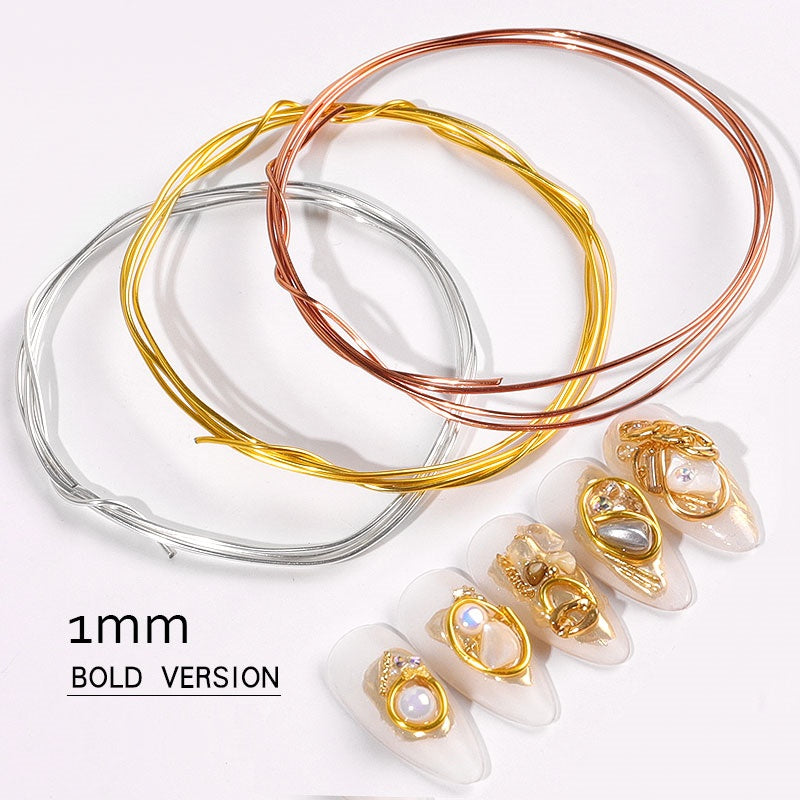 NDE034  ForLife Nail art Copper wire, handmade jewelry, color-preserving, shaped anti-oxidation thick copper wire