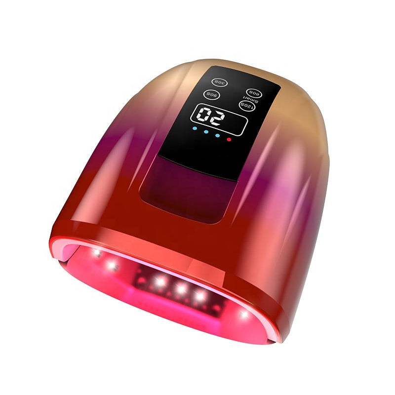 FNL008  New Arrival 90W Wireless Dual Light Rechargeable Cordless Smart Light Therapy Nail Lamp Uv Led Gel Dryer for Salon Manicure