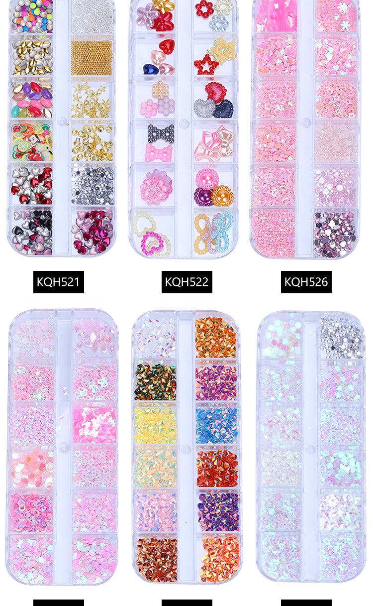 NRS021  ForLife Mixed nail art decals diamond jewelry crystal nails art rhinestone designs 3d shinny nail decorations