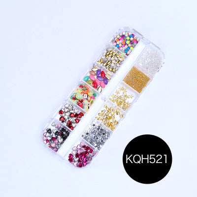 NRS021  ForLife Mixed nail art decals diamond jewelry crystal nails art rhinestone designs 3d shinny nail decorations