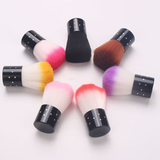 NBR047  Nail powder brush with drill soft hair cleaning brush beauty powder blusher brush wholesale