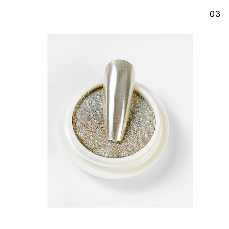 FNP084  6 Colors Magic Mirror Effect Nail Pigment Gold Holographic Nail Powder For Nail Art