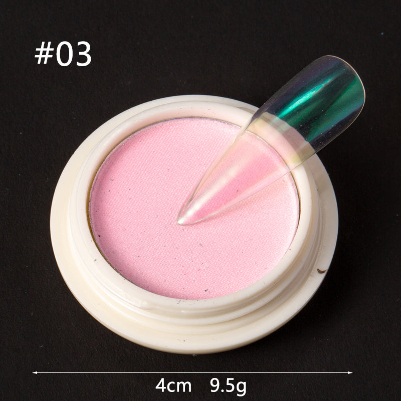 FNP080  Transparent Mirror Mermaid Powder Glitter Nail Chrome UV Gel Pigment Magic Dust Powder Laser Solid Nail Powder