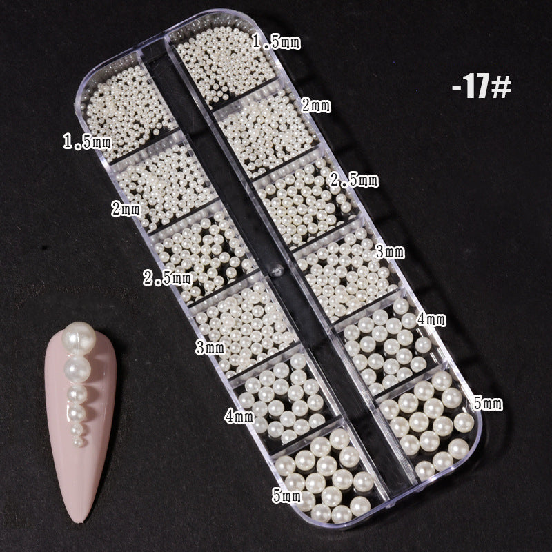 NRS022  ForLife New Nail Art Jewelry Rhinestone Mixed Rivet Pearl Small Accessories Nail Decoration Metal Chain Accessories