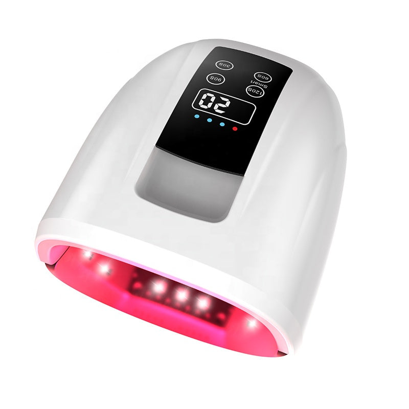 FNL008  New Arrival 90W Wireless Dual Light Rechargeable Cordless Smart Light Therapy Nail Lamp Uv Led Gel Dryer for Salon Manicure