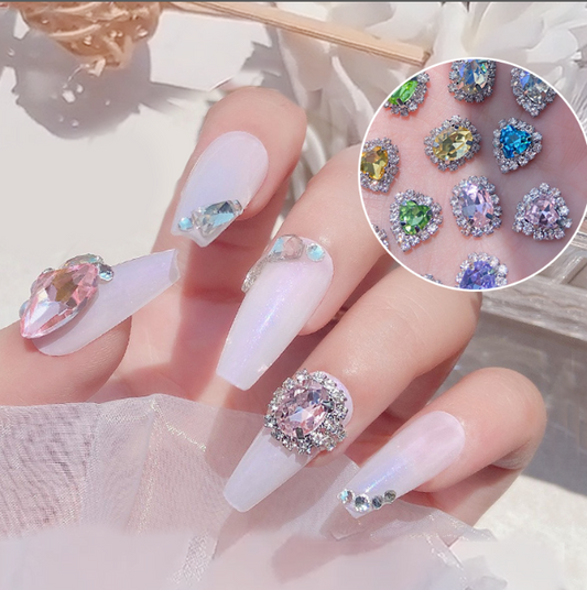 NZJ036  Charms Metal Jewels Alloy Manicure DIY Decoration Tools Beauty Colorful Studded Crown Rhinestones Nail Art Jewelry