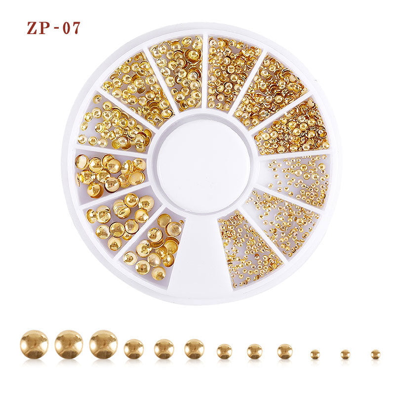 NRD007 3d Ocean Nail Art Studs Gold Charms Summer Sea Metal Alloy Rivets Shell Starfish Hollow Star decoration nails