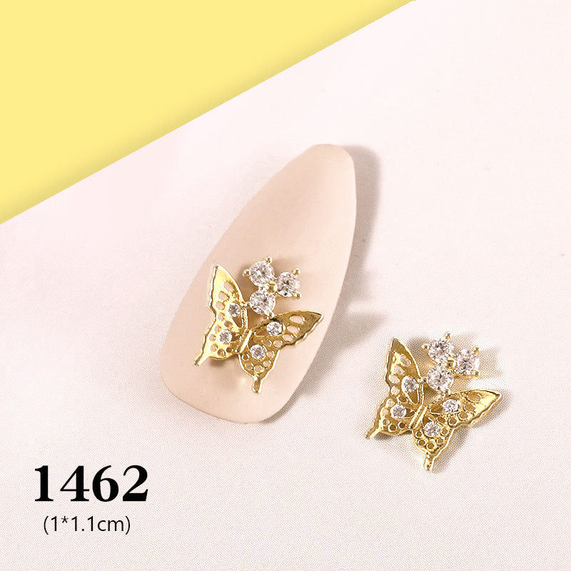 FDMB002 Butterfly ornaments for nail art, three-dimensional super flash rhinestones, new nail decorations, opal, bows, zircon diamonds