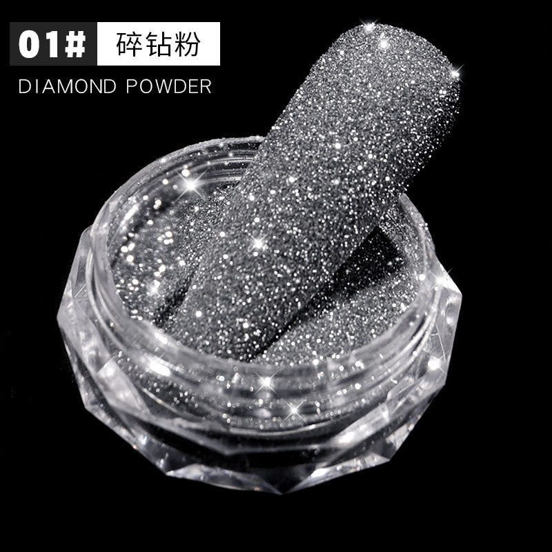 FFMA005 Broken diamond powder, nail accessories, nail glitter, sequins colorful diamond powder, broken diamond effect, white diamond glitter