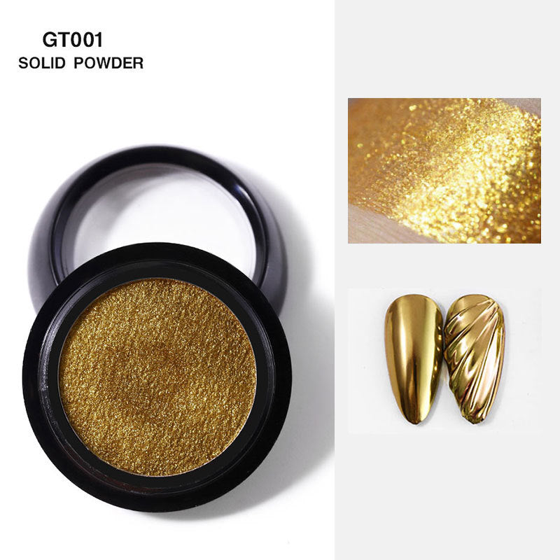 FFMA006 Nail Art Solid Magic Mirror Powder, Cosmetic Grade Solid Mirror Powder, Titanium Gold Powder