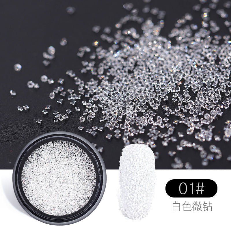 FDMC021 Nail Art Jewelry Nail Sequin Beads, Crystal Sand Micro Beads Micro Diamonds Tip Bottom Diamond Jewelry Diamonds