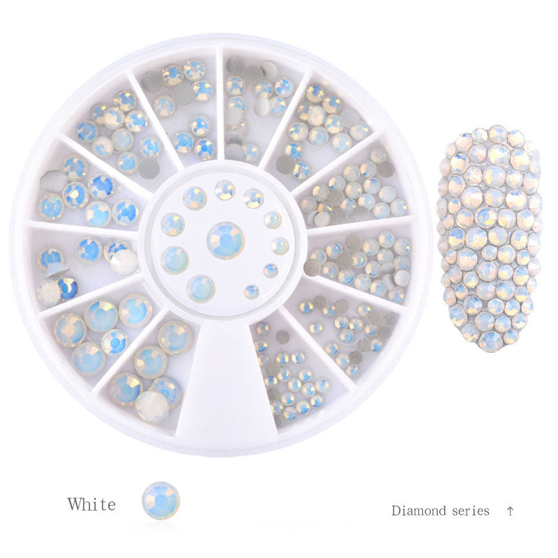 FDME013 Nail Art Jewelry Protein Rhinestone Symphony Flat Snow Protein Nail Sticker Diamond Disc Pack