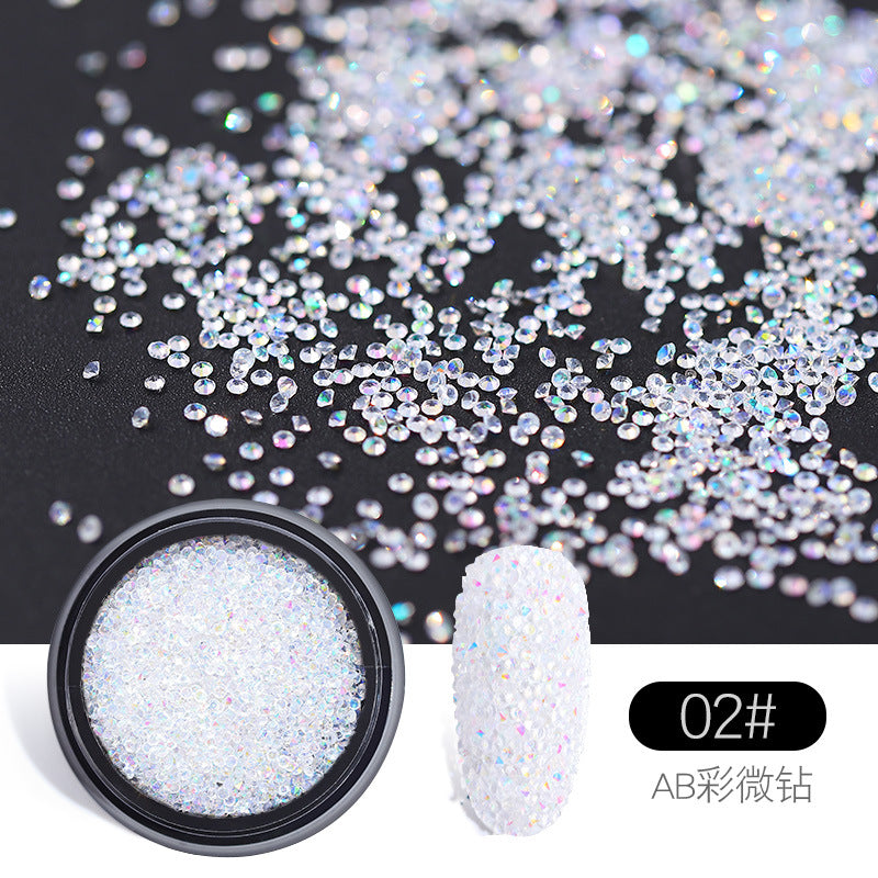 FDMC021 Nail Art Jewelry Nail Sequin Beads, Crystal Sand Micro Beads Micro Diamonds Tip Bottom Diamond Jewelry Diamonds