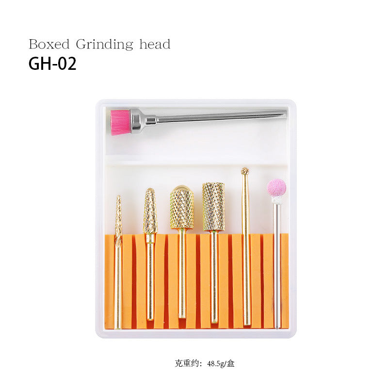 FMT026 New nail art ceramic tungsten steel alloy drill bits set grinding machine polishing tool