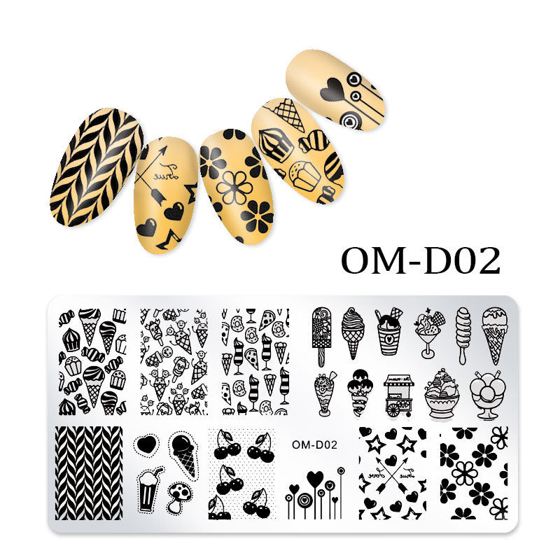 FYMB002 Nail art transfer steel plate, rectangular printing oil, transfer printing steel plate, blue film painted plate