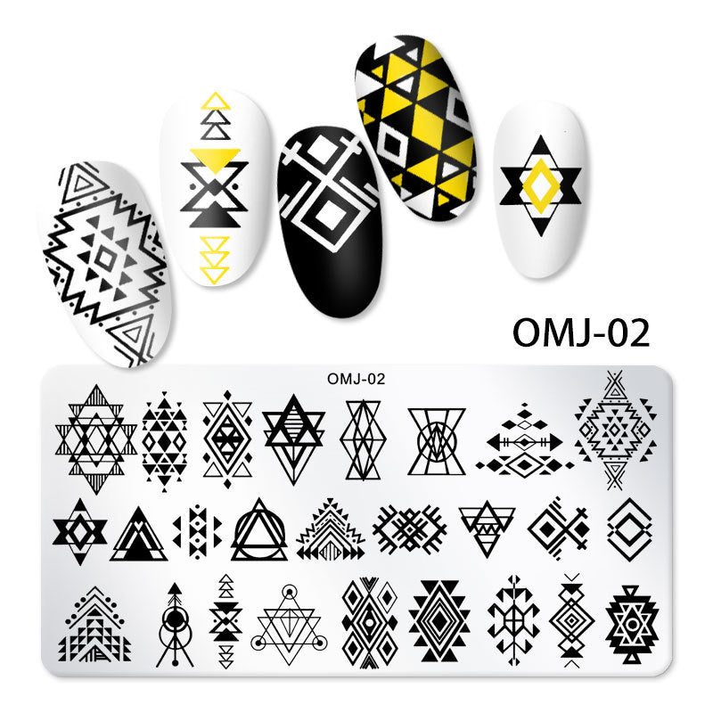 FYMB005 New nail art printing template, Christmas tree butterfly, printed steel plate square template