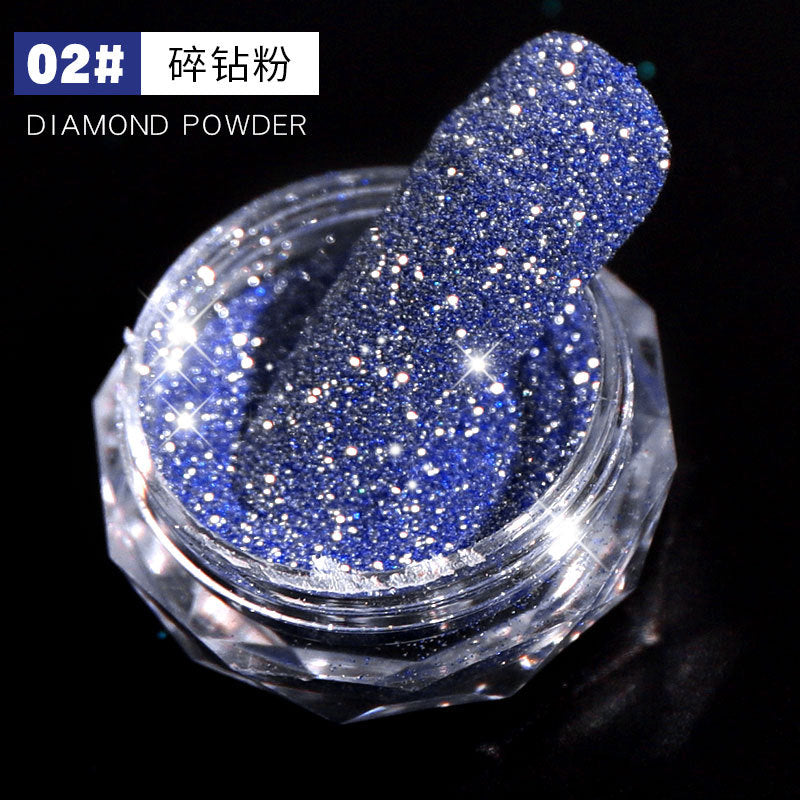 FFMA005 Broken diamond powder, nail accessories, nail glitter, sequins colorful diamond powder, broken diamond effect, white diamond glitter