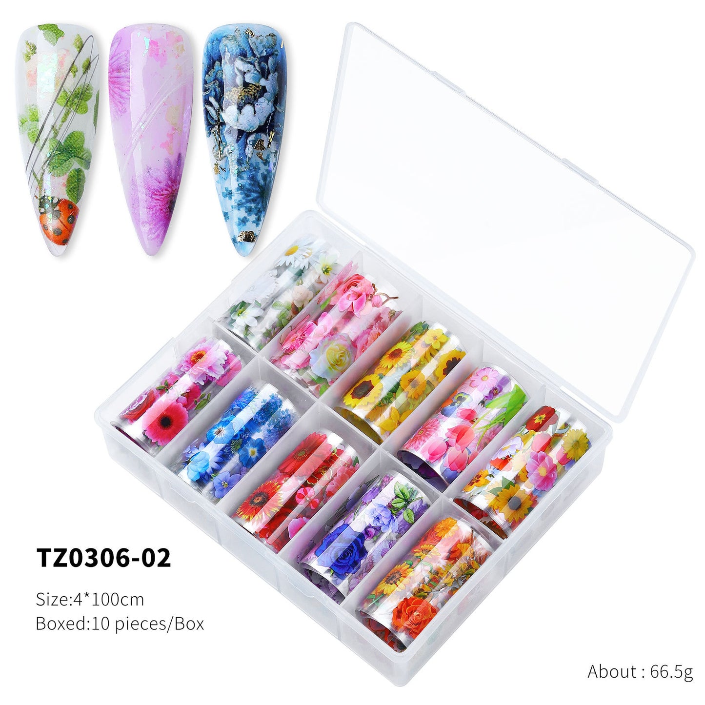 FSMA017 New Nail Art Transfer Paper, Flower Laser Butterfly Character Punk Starry Transfer Paper Nail Art Sticker