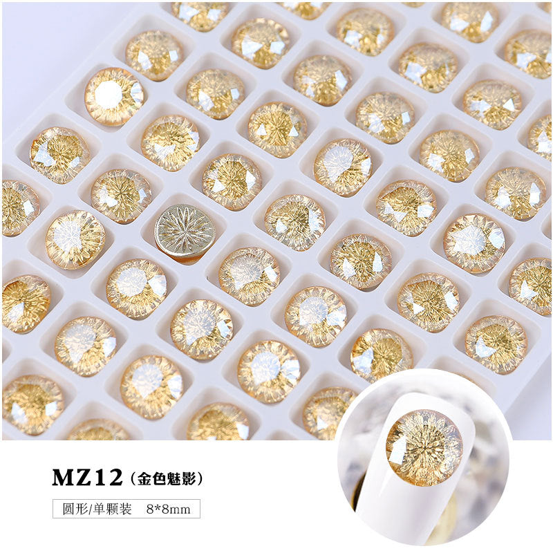 FDMB008 New arc relief diamond, flash princess special-shaped diamond, diamond, love, round, nail diamond jewelry