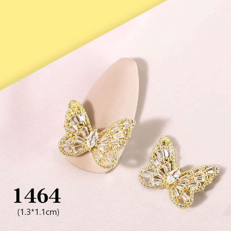 FDMB002 Butterfly ornaments for nail art, three-dimensional super flash rhinestones, new nail decorations, opal, bows, zircon diamonds