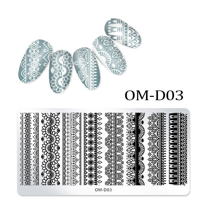 FYMB002 Nail art transfer steel plate, rectangular printing oil, transfer printing steel plate, blue film painted plate