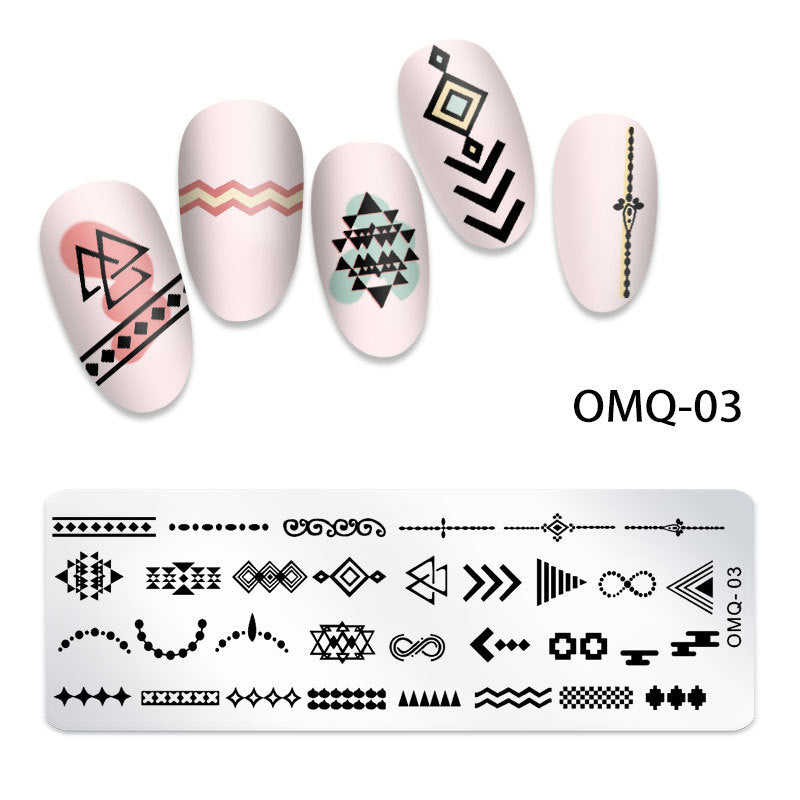 FYMB003 Nail Art Print Template ,Marbled,Christmas Snowflake Nail Art Print Plate