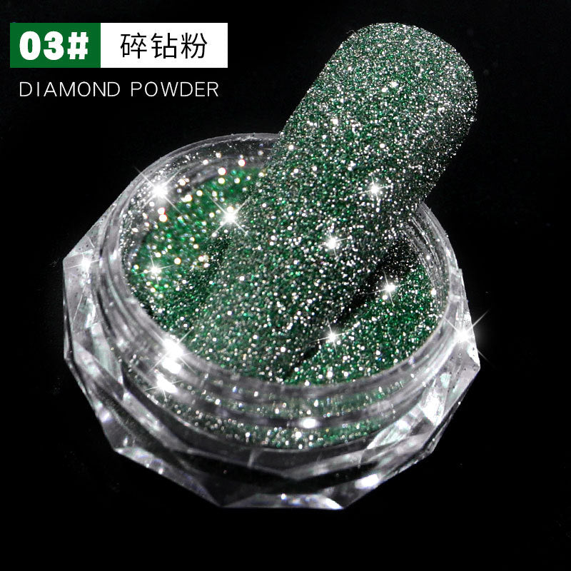 FFMA005 Broken diamond powder, nail accessories, nail glitter, sequins colorful diamond powder, broken diamond effect, white diamond glitter