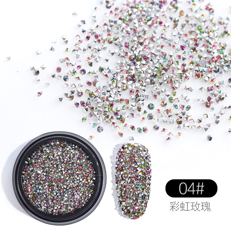 FDMC021 Nail Art Jewelry Nail Sequin Beads, Crystal Sand Micro Beads Micro Diamonds Tip Bottom Diamond Jewelry Diamonds