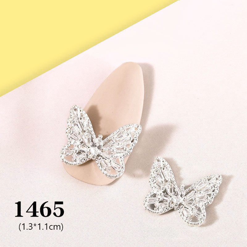 FDMB002 Butterfly ornaments for nail art, three-dimensional super flash rhinestones, new nail decorations, opal, bows, zircon diamonds