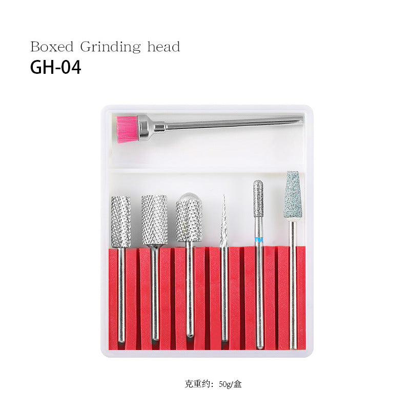 FMT026 New nail art ceramic tungsten steel alloy drill bits set grinding machine polishing tool