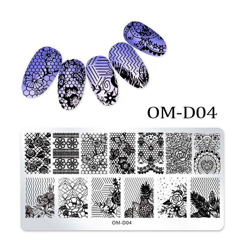 FYMB002 Nail art transfer steel plate, rectangular printing oil, transfer printing steel plate, blue film painted plate