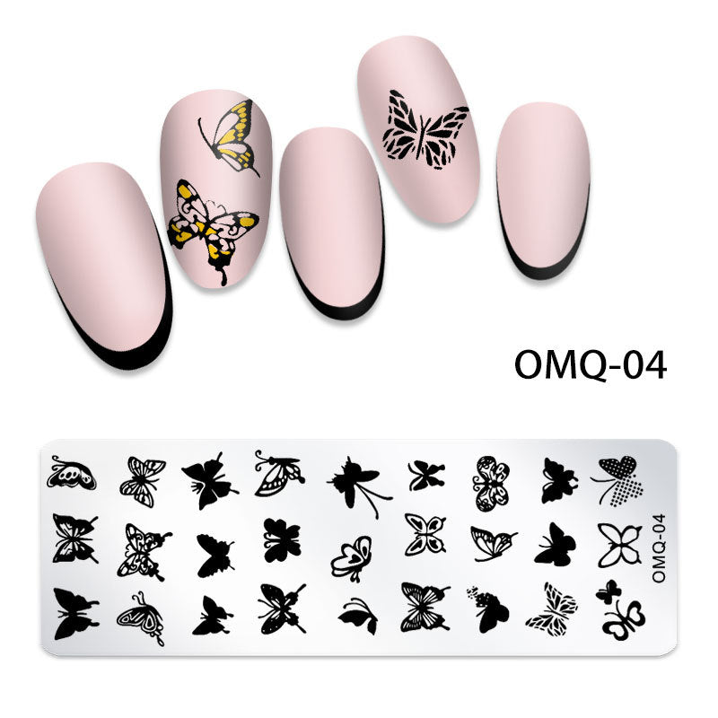 FYMB003 Nail Art Print Template ,Marbled,Christmas Snowflake Nail Art Print Plate