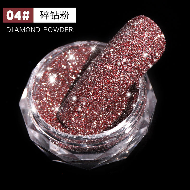 FFMA005 Broken diamond powder, nail accessories, nail glitter, sequins colorful diamond powder, broken diamond effect, white diamond glitter