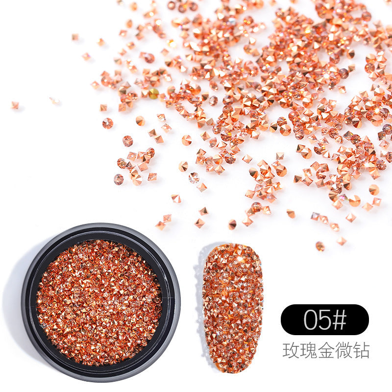 FDMC021 Nail Art Jewelry Nail Sequin Beads, Crystal Sand Micro Beads Micro Diamonds Tip Bottom Diamond Jewelry Diamonds