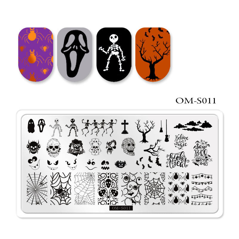 FYMB012 Christmas nail art stencil print template, nail decoration print stencil, painted stencil for paper card packaging