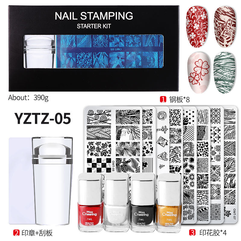 FYMB007 Printing set stamp printing steel plate, nail polish-free painting manicure tools full set, wholesale