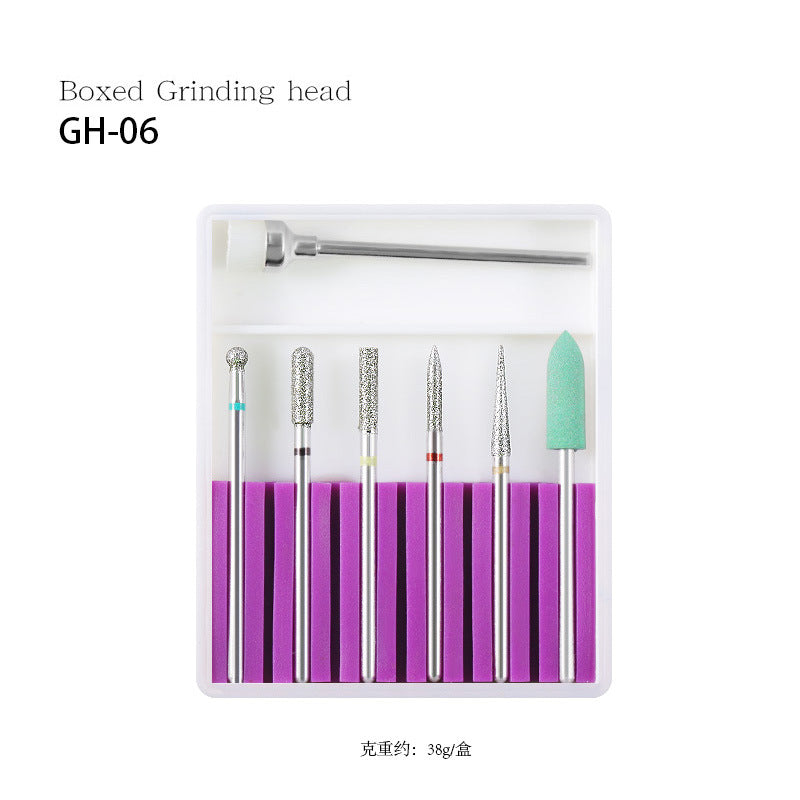 FMT026 New nail art ceramic tungsten steel alloy drill bits set grinding machine polishing tool