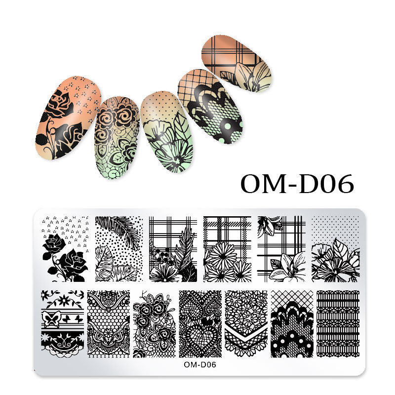 FYMB002 Nail art transfer steel plate, rectangular printing oil, transfer printing steel plate, blue film painted plate