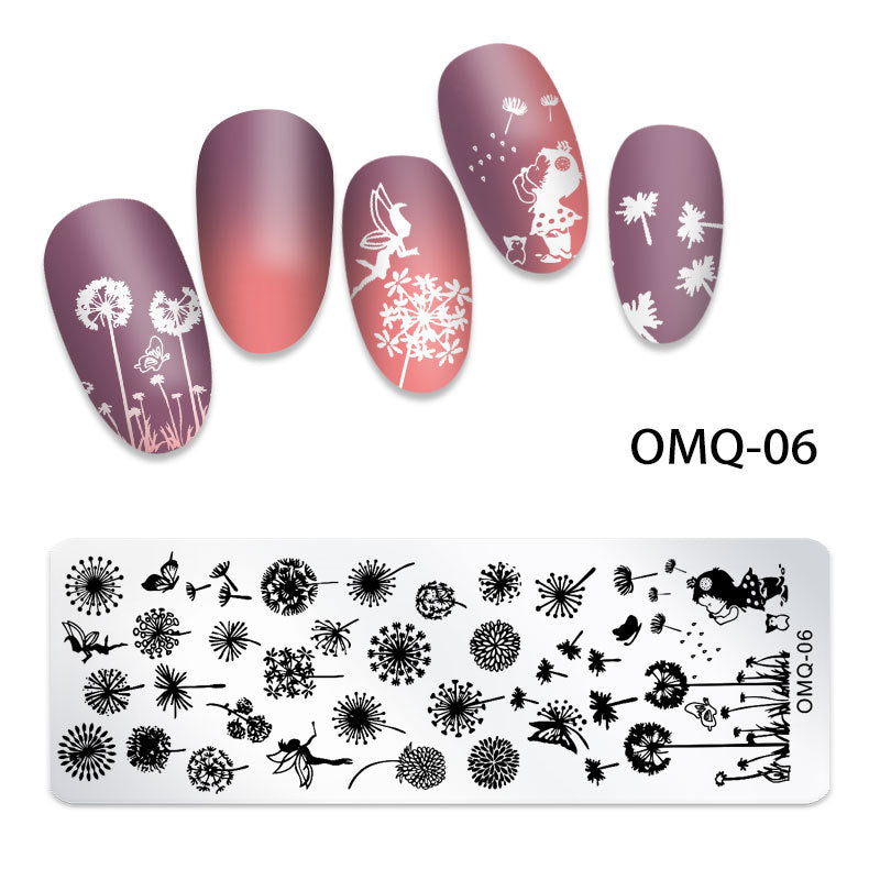 FYMB003 Nail Art Print Template ,Marbled,Christmas Snowflake Nail Art Print Plate