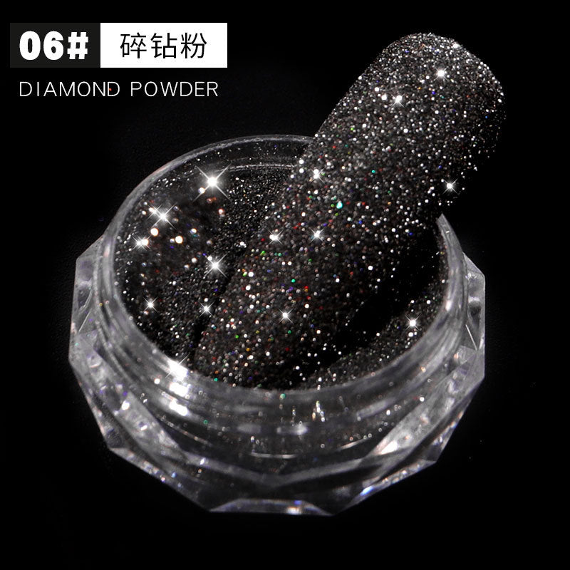 FFMA005 Broken diamond powder, nail accessories, nail glitter, sequins colorful diamond powder, broken diamond effect, white diamond glitter