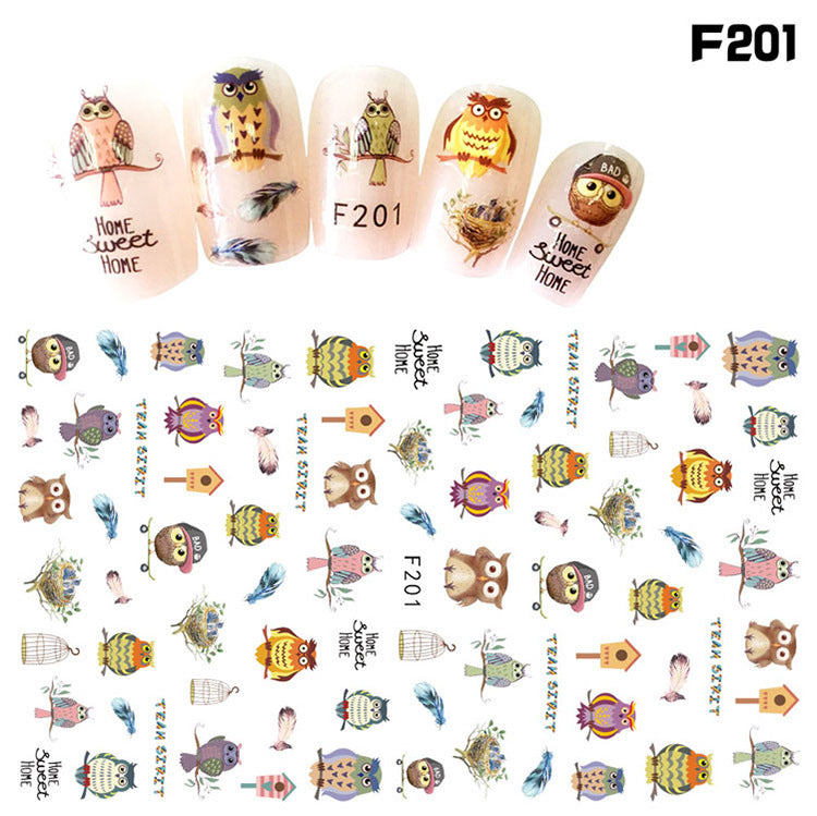 FSMB008 New nail stickers, ink flower 3d nail stickers, large flowers, F series stickers