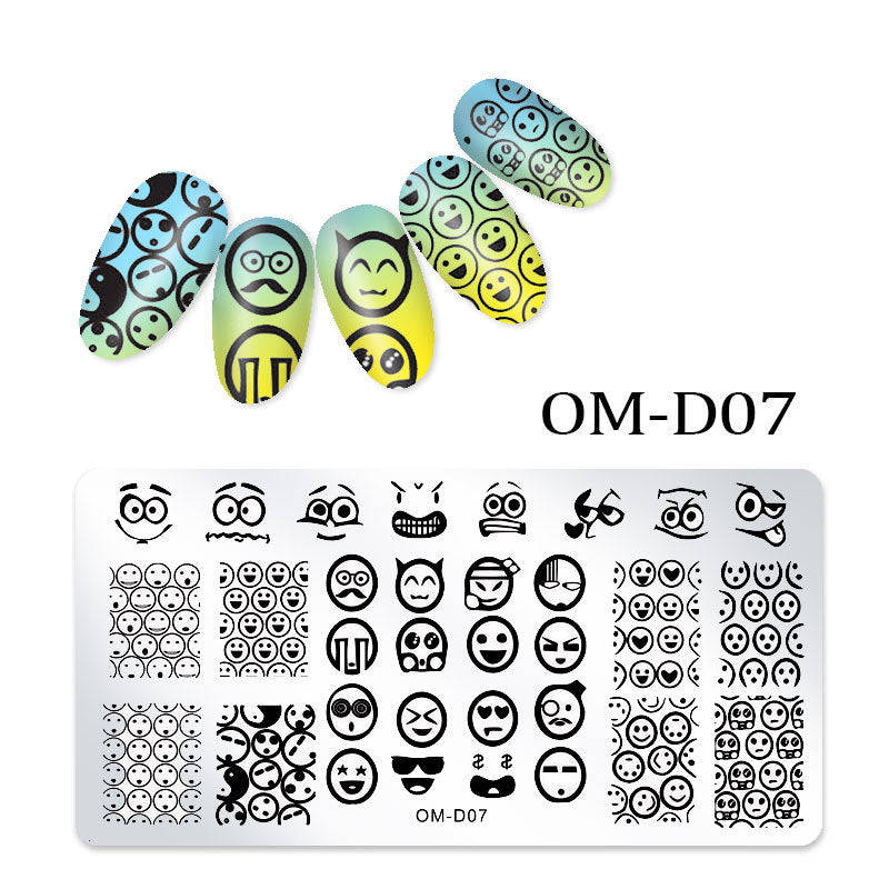 FYMB002 Nail art transfer steel plate, rectangular printing oil, transfer printing steel plate, blue film painted plate