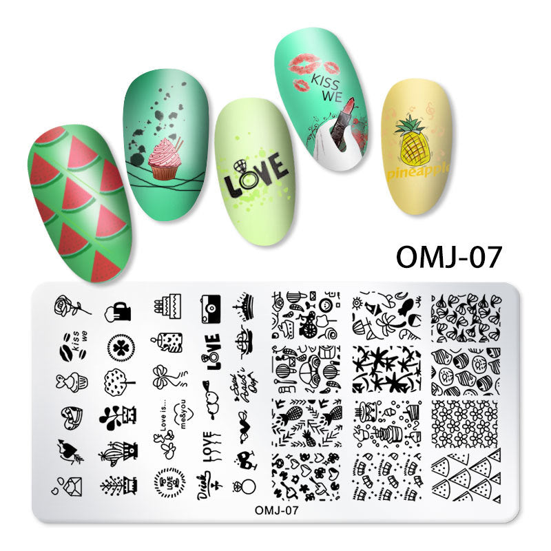 FYMB005 New nail art printing template, Christmas tree butterfly, printed steel plate square template