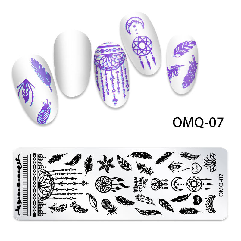 FYMB003 Nail Art Print Template ,Marbled,Christmas Snowflake Nail Art Print Plate