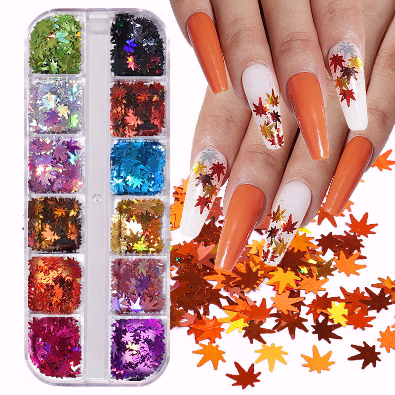 FFMB005 12 Color Mixed Nail Art Sequins Laser Symphony Star Butterfly Fluorescent DIY Nail Art Decorative Sequins