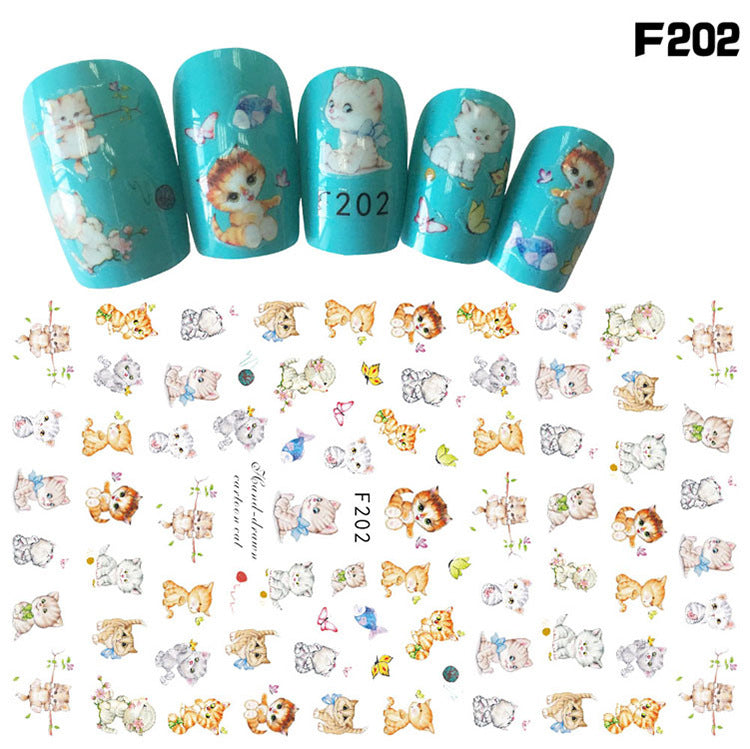 FSMB008 New nail stickers, ink flower 3d nail stickers, large flowers, F series stickers